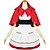 abordables Robes de Lolita-Gothique Lolita Robe Tenus de Servante Femme Japonais Costumes de Cosplay Blanc Imprimé Bloc de Couleur Manches Courtes Court