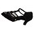 abordables Chaussures de danses latines-Women&#039;s Latin Shoes Ballroom Shoes Heel Rhinestone Crystal / Rhinestone Customized Heel Buckle Black