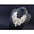billiga Modehalsband-Uttalande Halsband Blomma Påstående Europeisk Harts Legering Vit Halsband Smycken Till Bröllop Fest Speciellt Tillfälle Årsdag Födelsedag Gåva