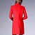 cheap Women&#039;s Coats &amp; Trench Coats-Women&#039;s Solid Red / Black Coat , Vintage Long Sleeve Others