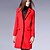 cheap Women&#039;s Coats &amp; Trench Coats-Women&#039;s Solid Red / Black Coat , Vintage Long Sleeve Others
