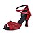 cheap Latin Shoes-Women&#039;s Dance Shoes Sparkling Glitter Latin Shoes Sequin / Sparkling Glitter / Buckle Sandal Flared Heel Non Customizable Black / Red / Brown / Indoor / Performance / Leather / Practice