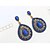 abordables Pendientes-Mujer Pendientes colgantes cuelga los pendientes Pera Lámparas Araña filigrana Gota damas Moda Europeo Resina Aretes Joyas Arco iris / Azul / Verde Para