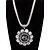 cheap Necklaces-Women&#039;s Crystal Statement Necklace Flower Alloy Silver Necklace Jewelry For