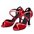 olcso Latin cipők-Női Latin cipők Bőr Magassarkúk Csat Tűsarok Személyre szabható Dance Shoes Fekete / Piros / Otthoni