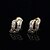 cheap Earrings-Women&#039;s Cubic Zirconia Clip on Earring Ladies Zircon Cubic Zirconia Gold Plated Earrings Jewelry Gold For Wedding Party Daily Casual