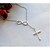 abordables Joyería religiosa-Mujer Collares Declaración Cruz Moda Plata de ley Plata Plata Gargantillas Joyas Para Boda Fiesta Casual Diario