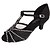 abordables Chaussures de danses latines-Femme Chaussures Latines Salon Talon Strass Cristal / strass Talon Personnalisé Boucle Noir