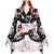 halpa Lolita-mekot-Wa Lolita Traditional Dress Japanese Traditional Kimono Women&#039;s Japanese Cosplay Costumes Black / Pink Print Patchwork Long Sleeve Short Length
