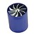 preiswerte Auspuffanlagen-Fahrzeuge Auto Doppel Turbine Turbo Ladegerät Lufteinlass Gas Fuel Saver Fan blau (8 * 6,5 * 6,5 cm)