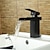 billiga Klassisk-tvättställsblandare, vattenfall oljegnidad brons centerset utbredd enkelhandtag ett håls badkranar med varm- och kallbrytare
