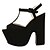 halpa Naisten sandaalit-Sandaalit - Leveä korko - Naisten kengät - Sametti - Musta / Pinkki / Beesi - Puku / Rento - Korot / Avokärkiset / Platform