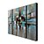 preiswerte Abstrakte Gemälde-Handgemalte Abstrakt Panorama,Modern Drei Paneele Hang-Ölgemälde For Haus Dekoration