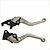 cheap Motorcycle &amp; ATV Parts-GY6 Blade Style Adjustable Motorcycle Brake Clutch Lever for Honda - Silvery White + Black (2 PCS)