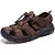 cheap Men&#039;s Sandals-Men&#039;s Shoes Outdoor / Office &amp; Career / Casual Leather Sandals Brown