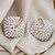 ieftine Cercei-Pentru femei Perle Cercei cu herghelie Cătușe pentru urechi Semințe de perle femei Lux Elegant Perle Cristal Imitație de Perle cercei Bijuterii Alb Pentru Petrecere Nuntă Casual Zilnic Mascarad
