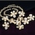 levne Sady šperků-Perla Sady šperků Nastavitelný kroužek Květiny Kytky Prohlášení dámy Módní Řetízek Večírek Náušnice Šperky Zlatá Pro Párty Zvláštní příležitosti Výročí Narozeniny Dar