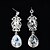 cheap Earrings-Women&#039;s Cubic Zirconia Silver Alloy Drops Jewelry