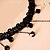 cheap Necklaces-Sexy and Beautiful Black Lace Crochet Necklace Water Droplets Fall Bead Chain of Clavicle