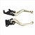 cheap Motorcycle &amp; ATV Parts-GY6 Blade Style Adjustable Motorcycle Brake Clutch Lever for Honda - Silvery White + Black (2 PCS)