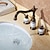 お買い得  浴室・洗面台用水栓金具-アンティーク 組み合わせ式 回転可 セラミックバルブ 二つのハンドル三穴 アンティーク真鍮, バスルームのシンクの蛇口