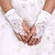 voordelige Bruidshandschoenen-Spandex Polslengte Handschoen Bruidshandschoenen / Feest / uitgaanshandschoenen Met Parel Bruiloft / feesthandschoen