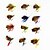 halpa Uistimet ja perhot-12 pcs Flies Fishing Lures Flies Floating Bass Trout Pike Fly Fishing Metal