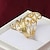 baratos Anéis-Mulheres Anel de banda anel de polegar Dourado Banhado a Ouro 18K Chapeado Dourado Diferente Original Fashion Casamento Festa Jóias