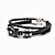abordables Bracelet-Bracelets en cuir Cuir Rétro Décontracté Bracelet Bijoux Noir pour