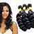 halpa Luonnollisen väriset ja kiharat hiustenpidennykset-3 pakettia Brasilialainen Löysät aaltoilevat Aidot hiukset Hiukset kutoo Hiukset kutoo Hiukset Extensions / 8A