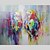 olcso Állatos festmények-Kézzel festett Pop-művészet Vízszintes, Modern Vászon Hang festett olajfestmény lakberendezési Egy elem