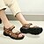 baratos Sandálias para Homem-Masculino sapatos Couro Primavera Verão Outono Conforto Inovador Velcro Para Atlético Casual Marron Khaki