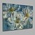 cheap Top Artists&#039; Oil paitings-Abstract White FLower Free Shiping Xmas New Design Cheap Price