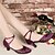 cheap Ballroom Shoes &amp; Modern Dance Shoes-Women&#039;s Modern Shoes Satin Buckle Sandal / Heel Buckle Customized Heel Customizable Dance Shoes Black / Purple / Professional / EU36