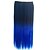 cheap Clip in Extensions-clip in synthetic straight hair extensions with 5 clips two tone color synthetic extensions
