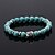 abordables Joyería religiosa-Hombre Ágata Lava negra Brazalete de Cuentas Cuentas damas Personalizado Moda Ágata Pulsera pulsera Negro / Marrón / Azul Para Boda Fiesta Regalo Diario Casual Deportes