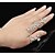 cheap Rings-Women&#039;s Jewelry Set Rings Set Crystal 1pc Golden Silver Alloy Ladies Unusual Unique Design Party Daily Jewelry Hollow Out Stacking Stackable Adjustable