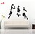 cheap Wall Stickers-AWOO®  Three Men Play Basketball  Wall Stickers Home Decor  Vinyl Stickers For Kids Room Decoration