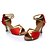 cheap Latin Shoes-Women&#039;s Latin Shoes Sandal Customized Heel Satin Buckle Black / Red / Brown / Indoor / Leather / Salsa Shoes
