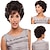 cheap Synthetic Trendy Wigs-Synthetic Wig Deep Wave Kardashian Deep Wave Wig Short Black Synthetic Hair Women&#039;s Black