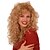 tanie Peruki syntetyczne modne-Peruki syntetyczne Curly Styl Bez czepka Peruka Blond Blond Włosie synetyczne Damskie Blond Peruka Długie Peruka na Halloween