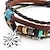 voordelige Armbanden-Wikkelarmbanden Vintage armband Lederen armbanden Meerlaags stapelbaar geweven Bloem Dames Meerlaags Leder Armband sieraden Bruin Voor Lahja Informeel