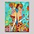 levne Motivy postav-Hang-malované olejomalba Ručně malované - Lidé Moderní Plátno / Reprodukce plátna