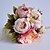 cheap Artificial Flower-Romantic Silk Champagne Peony Rose Bouquet for Wedding Flowers