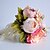 cheap Artificial Flower-Romantic Silk Champagne Peony Rose Bouquet for Wedding Flowers