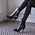 Χαμηλού Κόστους Γυναικείες Μπότες-Γυναικεία Παπούτσια Συνθετικό Χειμώνας Βασική Γόβα Τακούνι Στιλέτο 10.16-15.24 cm / Μποτίνια Μαύρο / Μπεζ