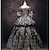cheap Historical &amp; Vintage Costumes-Maria Antonietta Rococo Victorian 18th Century Vacation Dress Dress Party Costume Masquerade Prom Dress Women&#039;s Lace Satin Costume Gray Vintage Cosplay Prom Long Sleeve Long Length