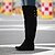 baratos Botas de mulher-Mulheres Sapatos Courino Inverno Salto Plataforma &gt;50.8 cm / Botas Acima do Joelho Tachas Preto / Marron