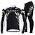 cheap Men&#039;s Clothing Sets-Nuckily Men&#039;s Women&#039;s Long Sleeve Cycling Jersey with Tights Black Plus Size Bike Jersey Clothing Suit Windproof Breathable Quick Dry Anatomic Design Reflective Strips Winter Sports Polyester Holiday