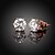 cheap Earrings-Women&#039;s Diamond Cubic Zirconia Stud Earrings Solitaire Round Cut Radiant Cut Ladies Simple Style Office / career Zircon Cubic Zirconia Rose Gold Plated Earrings Jewelry Rose Gold For Wedding Daily